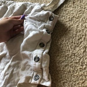 white tank top with buttons